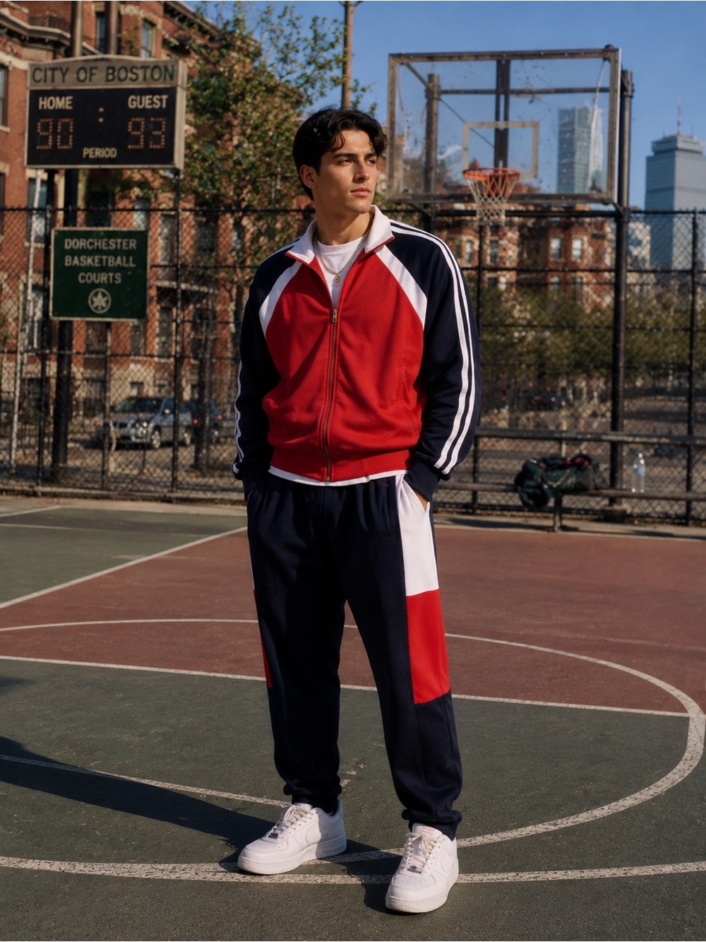 Vintage Tracksuit Colorblock Men’s Size S Y2K Streetwear USA